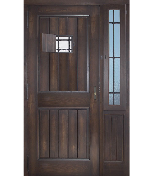 Puerta rústica Modelo R-5 Vista interior